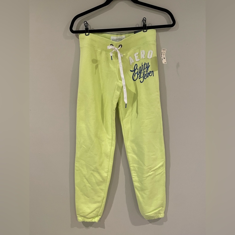NWT Aeropostale Sweatpants in Neon Green/Yellow Size XS